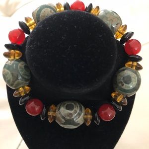 Blessed Tibetan Agate Dzi Bead Amulet Bracelet